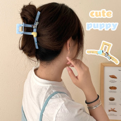 女の子向けの夏らしい爽やかな子犬のヘアクリップ、見た目も美しい後頭部のヘアクリップ、エレガントでシンプルなサメのヘアクリップヘアアクセサリー