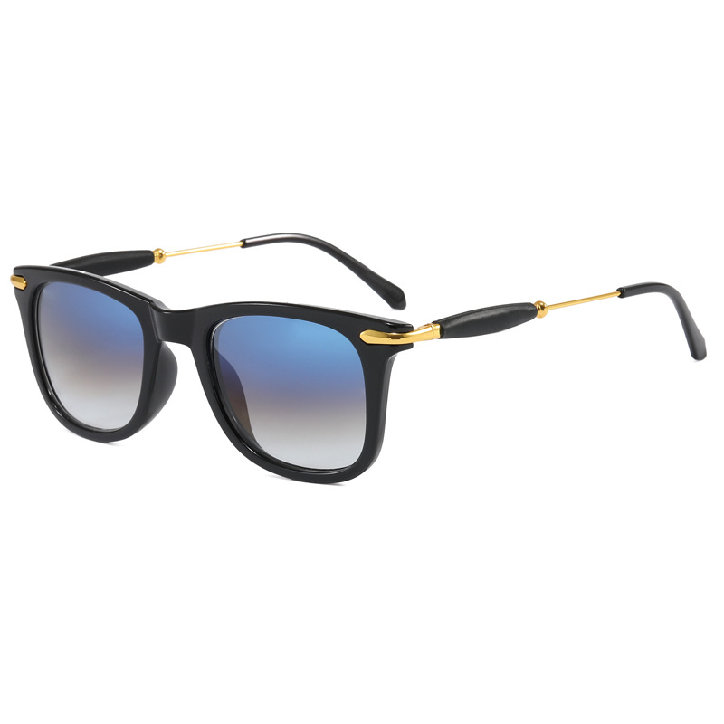 classic fashionable glass two-color sunglasses