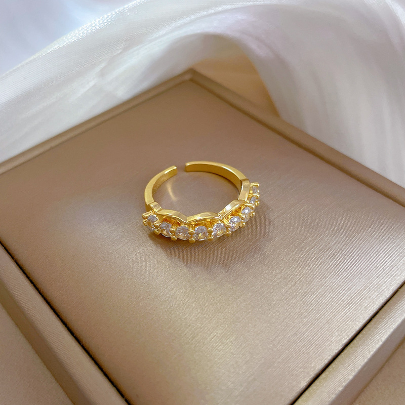 Offener Ring Mit Diamanten Luxus Modeschmuck Für Damen_voghion.com