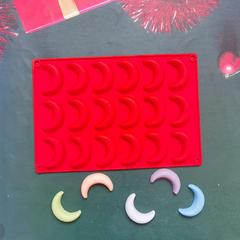 18連月亮561巧克力硅膠模具蛋糕布丁甜點模具肥皂烘焙用具
