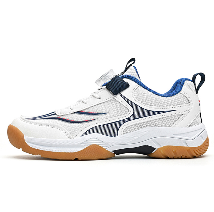 Zapatos de bádminton profesionales infantiles botón giratorio para niños y niñas de 7 - 12 años de edad zapatos de deporte ligeros transpirables antideslizantes y resistentes al desgaste image 6