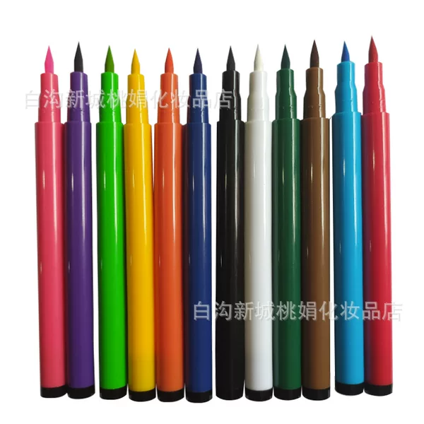 12-Color Matte Eyeliner Makeup Pen Set Without Logo, Cross-Border Hot-Selling Eyeliner