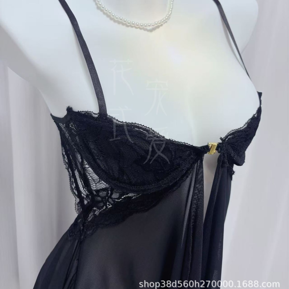 Sexy Lingerie Lace Temptation Pajamas Sexy Underwire Push-Up Front Slit Nightgown Female Hot Uniform Good 18