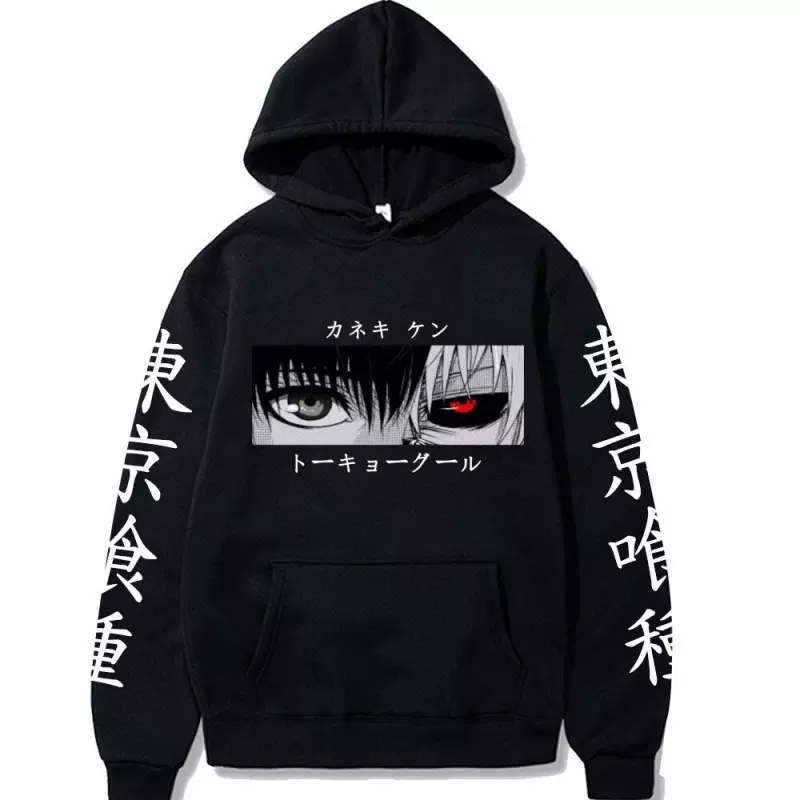 跨境东京食尸鬼卡通日动漫Tokyo Ghoul Kaneki连帽卫衣男hoodie