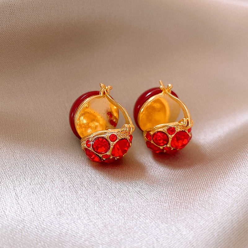 Aguja de plata, arco de circón, pendientes geométricos de perlas, pendientes de diseño de temperamento de nicho, pendientes de lujo ligero, pendientes de alta gama, mujeres