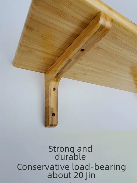 Bamboo Wooden Triangular Bracket, Wooden Shelf Support, Wall-Mounted Shelf, Fixed Straight Partition Board, Support Shelf, Tripod