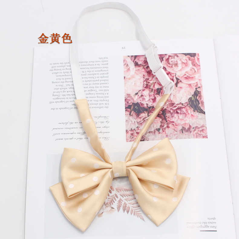 Pajarita de estilo universitario personalizada Pajarita de corbata de estudiante Pajarita de punto personalizado al por mayor con dibujos y muestras