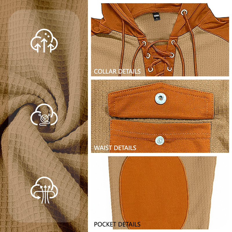 Nuevo transfronterizo Europa y América Amazon hombre nuevo primavera y otoño chaqueta encapuchada correa de bolsillo casual chaqueta de hombre