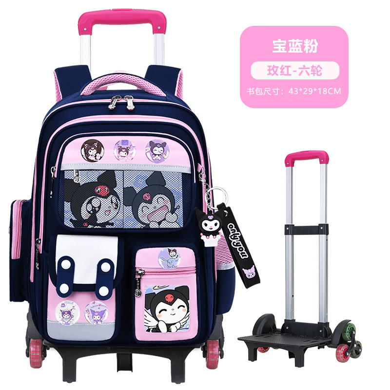 Nuevas mochilas de tirón para estudiantes de primaria 1236 grados niños escaleras de dibujos animados mochila de hombro de gran capacidad para hombres y mujeres