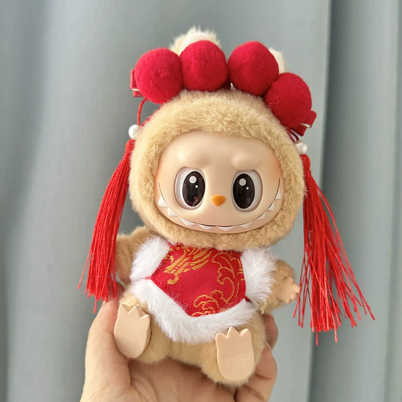 #Одежда Только] Первая/Вторая Генерация Labubu Одежда Подвеска Labubu Сидеть Вечеринка Платье Золотой Пояс Комплект