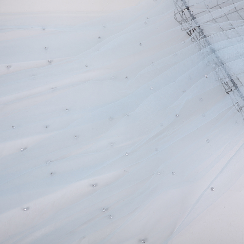 9 # 화이트 펄 라이트 블루 원사