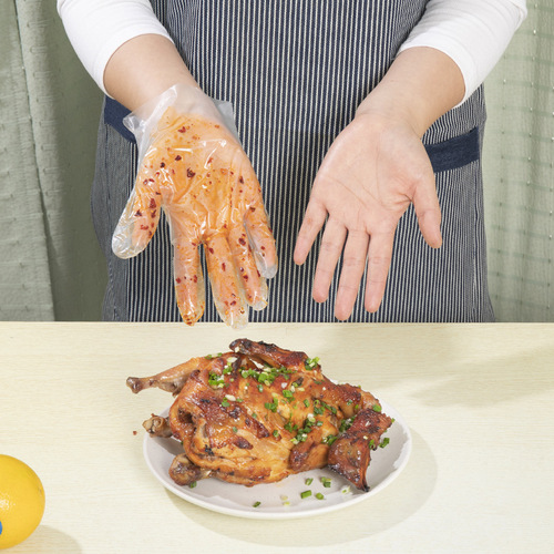 Removable disposable gloves food catering plastic TPE gloves household transparent thickened durable boxed