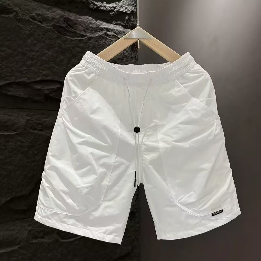 Men's Casual Shorts Summer Style Versatile Thin Simple Trendy Breathable Solid Color Five Point Shorts_viptrois.com