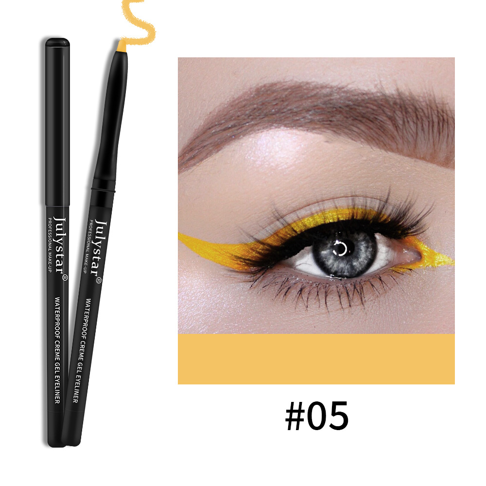 Julystar durable color gel waterproof and not easy to smudge white eyeliner pen_voghion.com