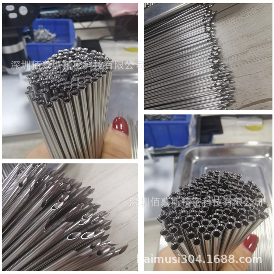 气腹针加工 304不锈钢毛细管磨尖扩口 割孔翻边 气腹针套管加工-阿里巴巴