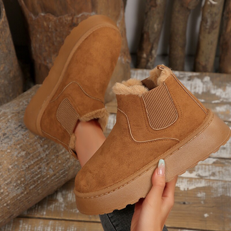 Amazon Foreign Trade Large Size Thick-Soled Snow Boots 2025 Winter Hot Style Fleece-Lined Warm Fur One-Boot Ready for Sale Amazon Foreign Trade Large Size Thick-Soled Snow Boots 2025 Winter Hot Style Fleece-Lined Warm Fur One-Boot Ready for Sale