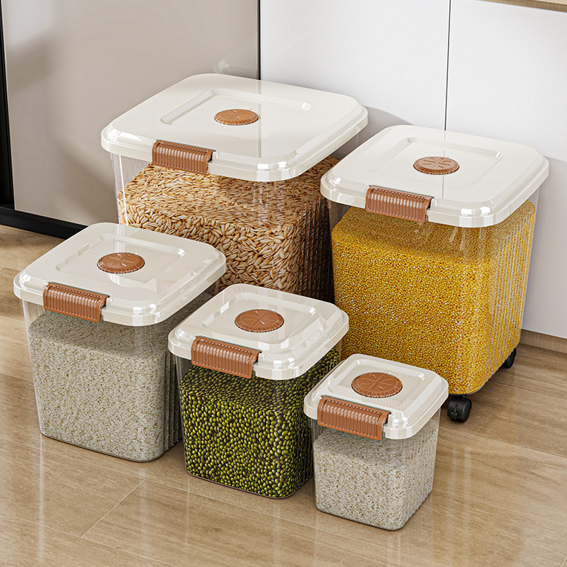 Cross-Border Rice Bucket Insect-Proof and Moisture-Proof 25kg Grain Rice Noodle Storage Container Noodle Bucket Rice Box Rice Cylinder Sealed Storage Box