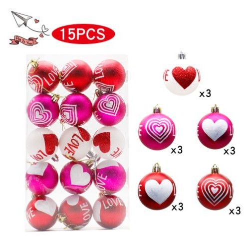 Nuevo día de San Valentín 520 Navidad amor bola Navidad árbol decoración bola Navidad bola Qixi fiesta decoración pequeño colgante