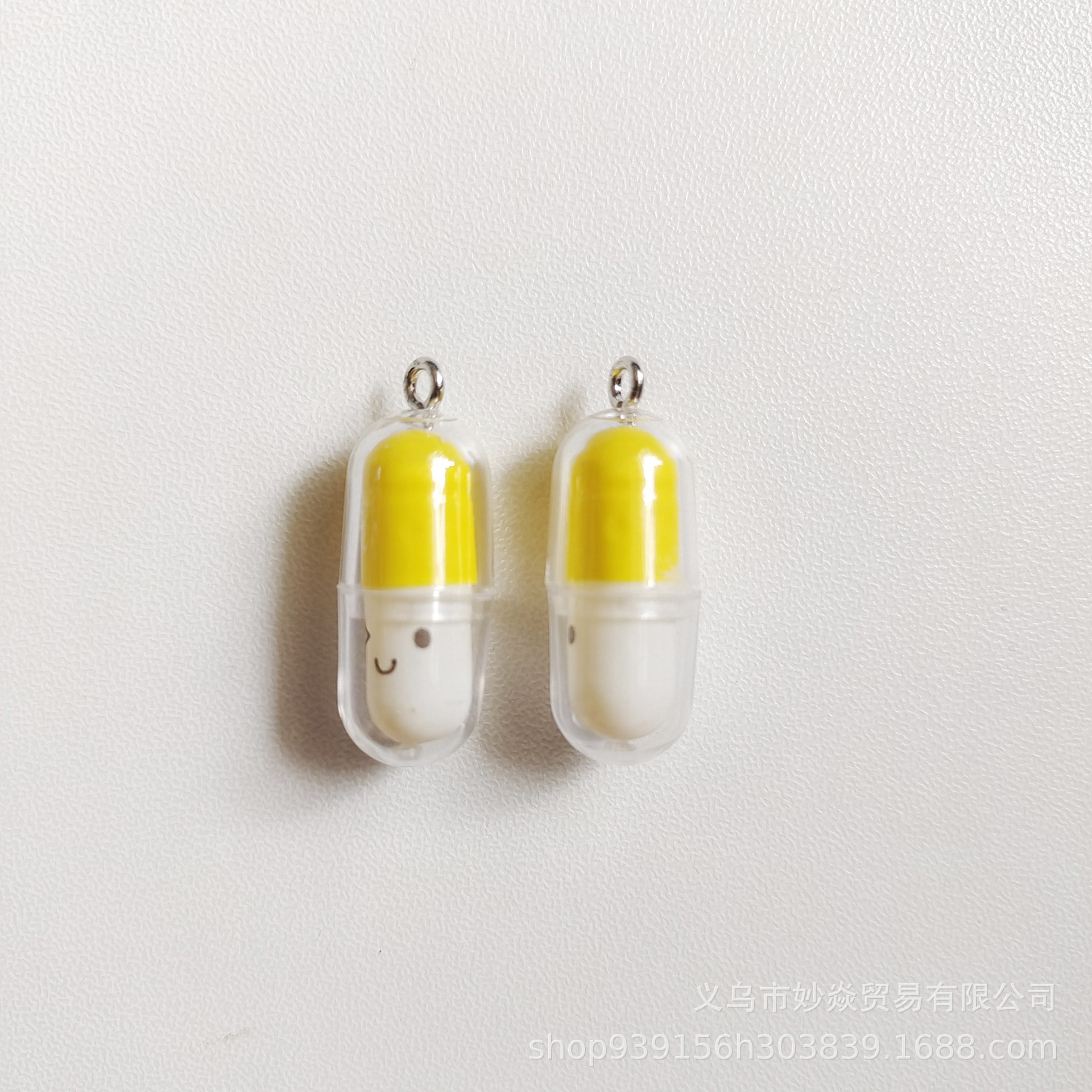 Japonés y coreano simulación tridimensional mini píldora cápsula DIY resina colgante epoxi pendientes collar accesorios de joyería