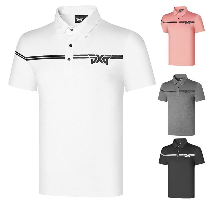 Summer Sports New Golf Men's T-Shirt Quick-Drying Sweat-Wicking Polo Shirt Breathable Jersey