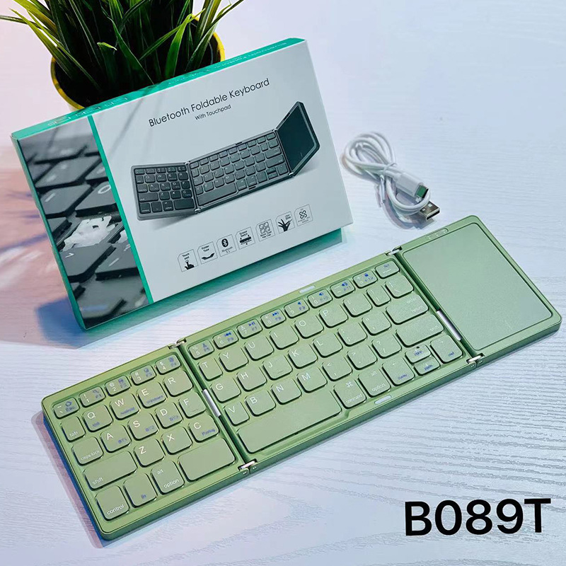 Giunzione a contrasto di colore della tastiera pieghevole Bluetooth wireless per telefoni cellulari, tablet, tre sistemi, dispositivi multipli,_voghion.com