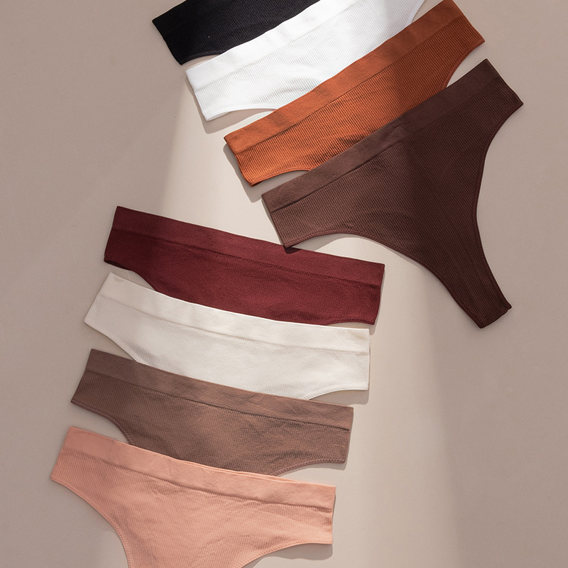 Sexy geribbelde T-vormige yogaslip in grote maten, Amerikaanse stijl, naadloos, comfortabel, huidvriendelijk, ademend, meisjesachtig model._voghion.com