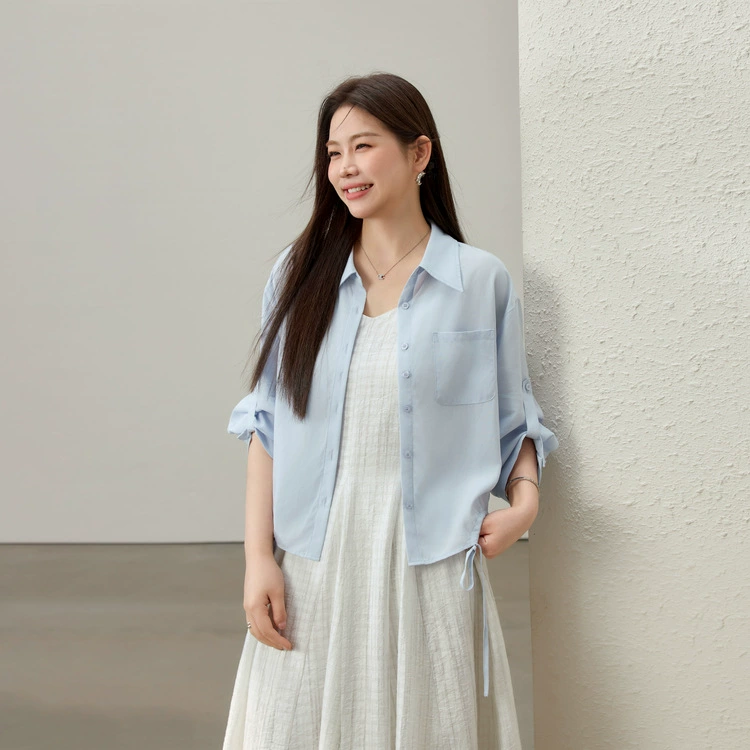 [Легкий кислородный праздник] Gao Zhitong Qin Leisel прозрачная рубашка сногсное шоу большой размер женская толстая мм летняя новая