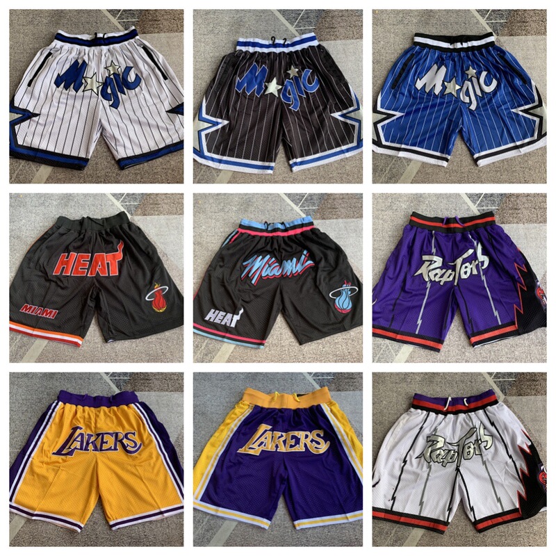 Wholesale and dropshipping of foreign trade basketball shorts: Lakers, 76ers, Heat, Raptors, Magic, pocket embroidered shorts, basketball pants, NFL Wholesale and dropshipping of foreign trade basketball shorts: Lakers, 76ers, Heat, Raptors, Magic, pocket embroidered shorts, basketball pants, NFL