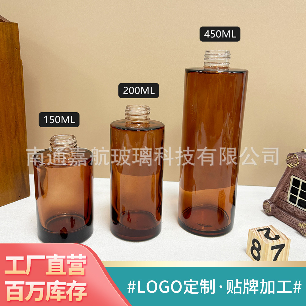 Botella cilíndrica al por mayor de múltiples especificaciones sin fuego botella de vidrio perfumada fragancia dividida decoración del dormitorio columna volatilizada botella vacía