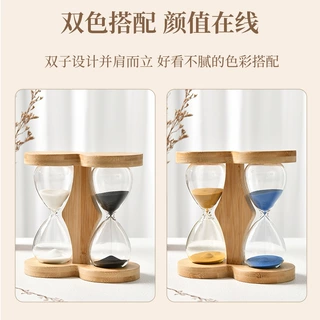 实木框沙漏计时器15/30分钟时间厂家批发沙漏桌上摆件装饰品沙漏