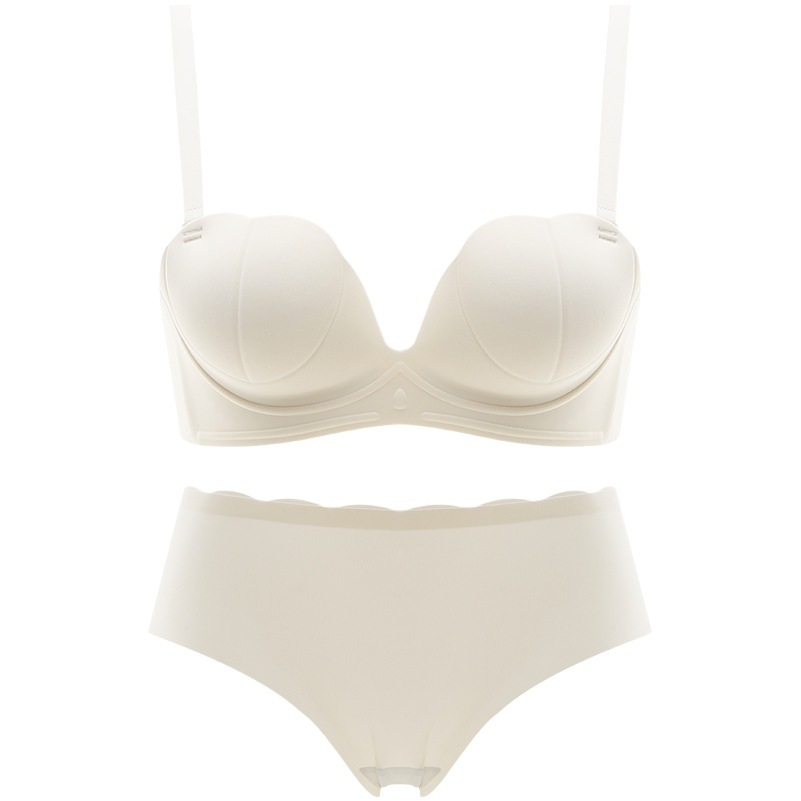 2368 sin hilos pequeño pecho grande colección de pecho fino ropa interior las mujeres strapless side support sujetador traje