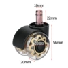 2-inch golden transparent wheel [round nylon bracket] 10*22 (bulk)