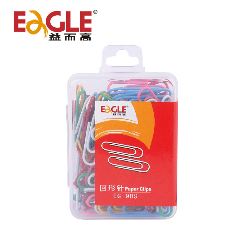 Suministro de stock genuino clip de papel de color EG-9DS Yiergao clip de 28mm clip de papel pequeño caja de color