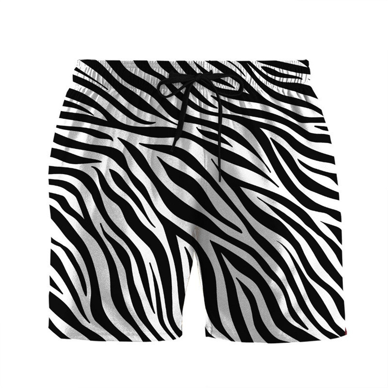 European and American Cross-Border Animal 3D Printed Shorts Men's Tiger Snake Zebra Graphic Summer Outdoor Cool Beach Shorts Sports