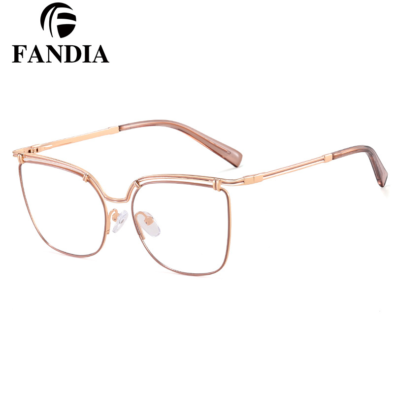 81180 marco de gafas de moda ligero y delgado anteojos de luz azul anteojos de cara delgada con anteojos de miopía anteojos de metal