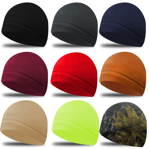 Autumn and winter warm fleece hat, outdoor bicycle riding helmet, lining cap, cold protection, forehead protection, wide-brimmed ear protection hat