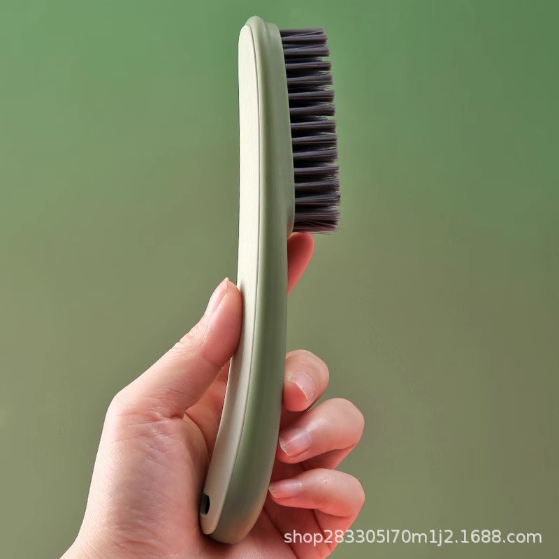 Cepillo de zapato de mango largo, cepillo de viaje para el hogar, color de contraste simple, cepillo de lavandería, cepillo portátil, cepillo de limpieza de zapatos, juego de cepillo de lavandería