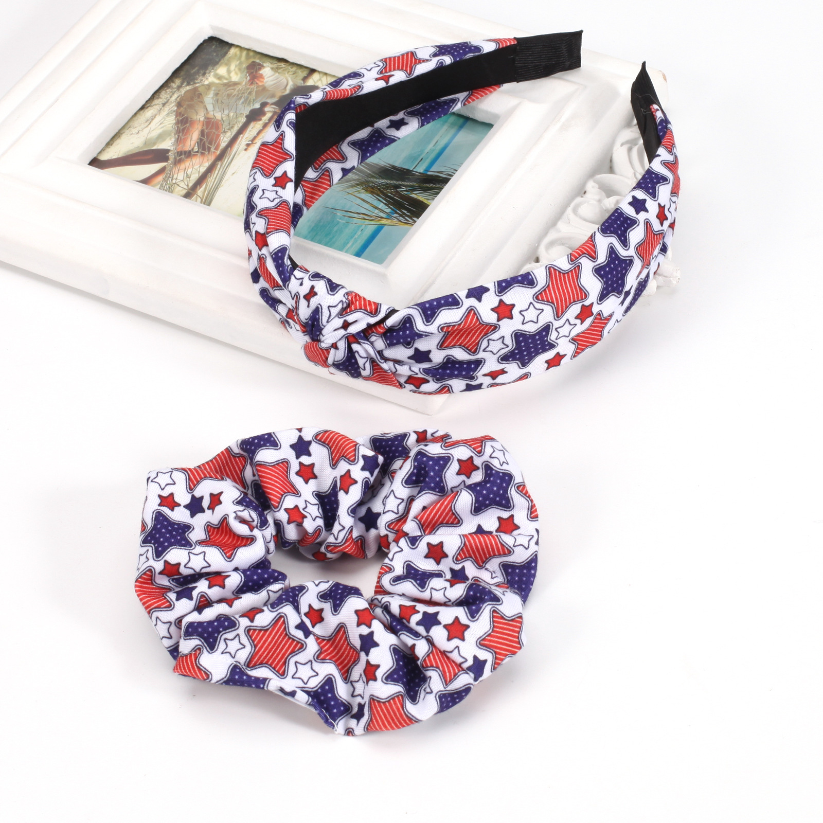 Women's Classic Style American Flag Cloth Printing Hair Band display picture 1