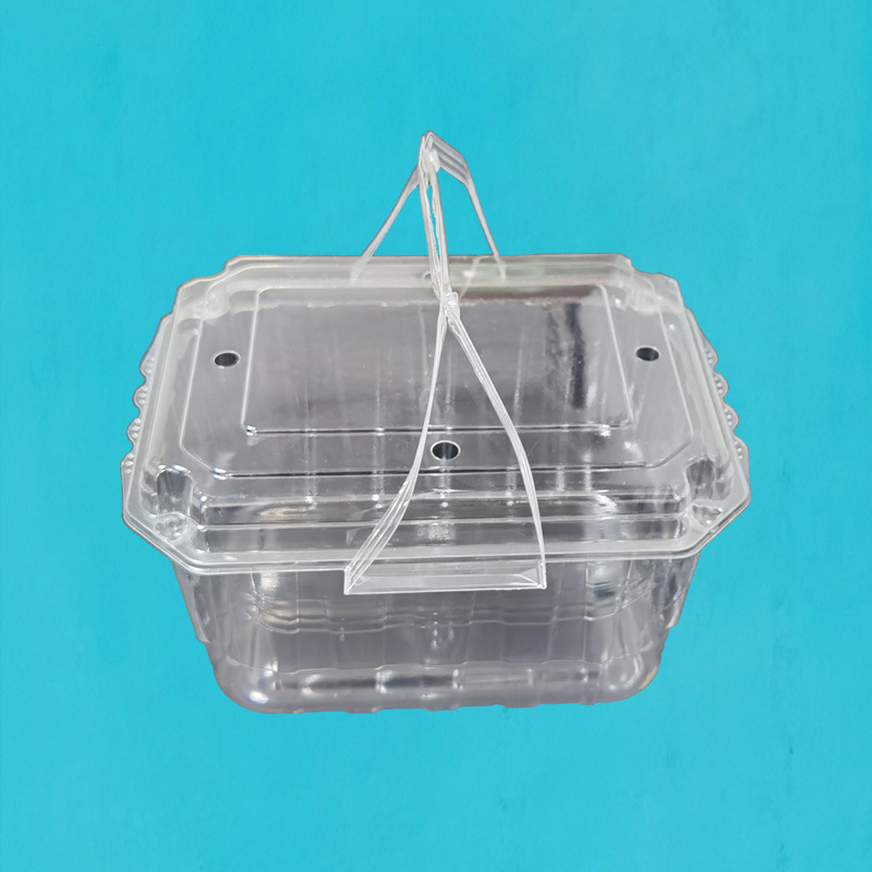 樱桃透明塑料盒 手提2斤PET吸塑水果包装盒 一次性吸塑塑料包装盒