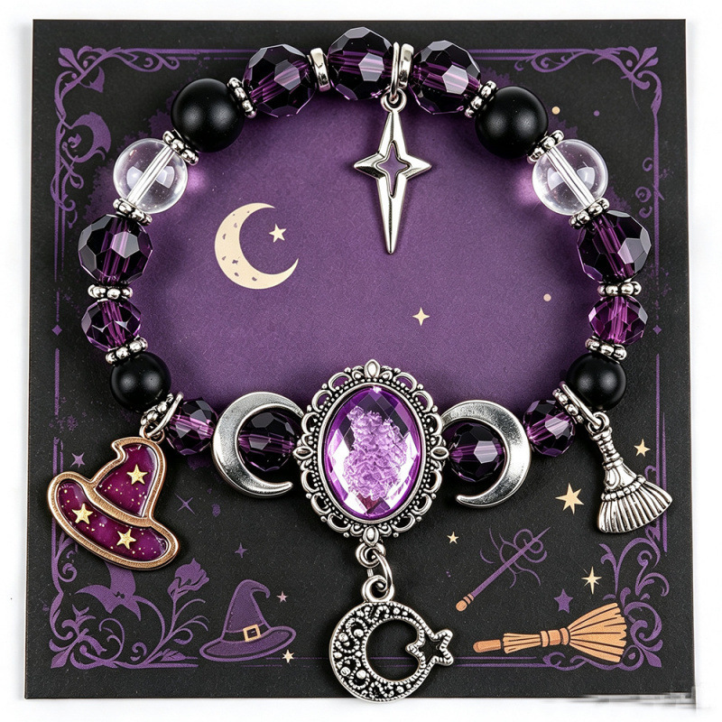 Cross-border new Halloween bracelets, Halloween hats, pendants, and beaded jewelry – wholesale of Halloween-themed accessories and gifts