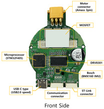 VESC6 DirectFET技術 機器人關節專用 圓形 多功能電機控制器
