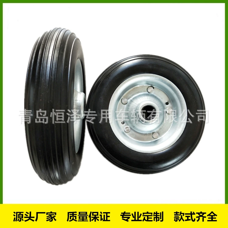 Цельнолитая шина из полиуретана с железным сердечником, 200*50, для направляющего кронштейна прицепа, оцинкованное пенополиуретановое колесо