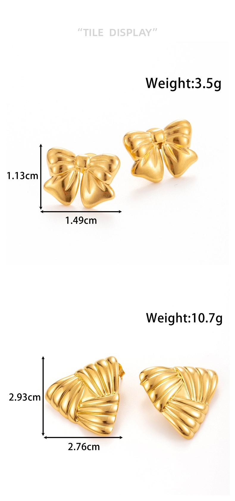 7g Weight 304 Stainless Steel Ear Needle Material Ear Studs Classification 1 Pair Quantity Daily, Street Occasion 1 Pair French Style Modern Style Heart Shape Bow Knot Plating Titanium Steel Ear Studs