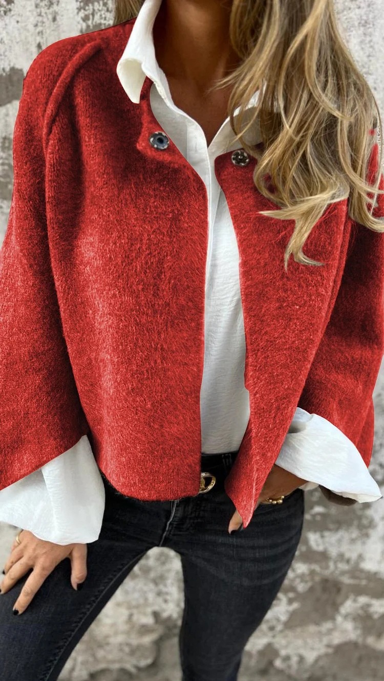 Women's Long Sleeve Cashmere Jacket For Autumn And Winter_voghion.com