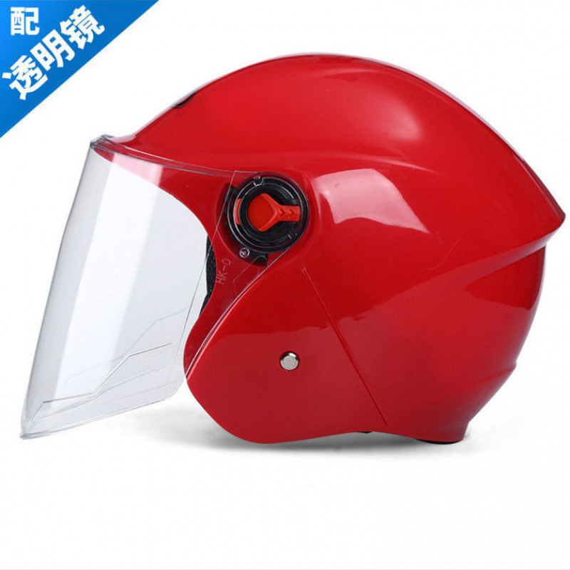Casco de invierno para automóviles eléctricos para hombres y mujeres en todas las estaciones de otoño y invierno caliente medio casco de seguridad casco completo anti-neblame