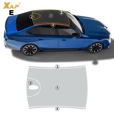 Film Anti-scratch and Brightening, Car paint protective film - bmw-5-series-g60m-sports-edition-roof-tpu-protective-film-tpu75mil