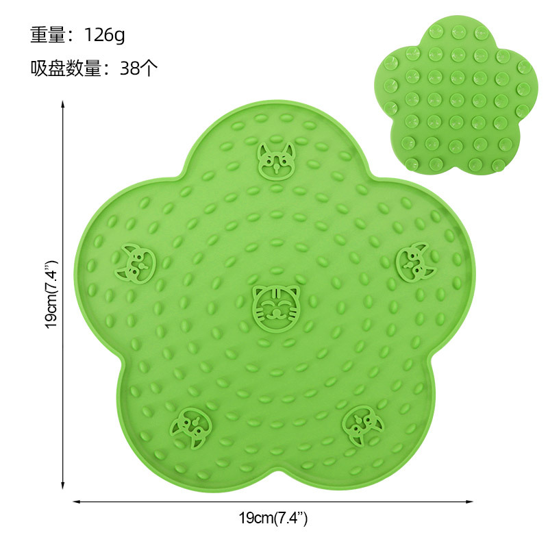 Amazon caricatura de grado alimenticio cojín de comida para mascotas, almohadilla de comida rápida cuadrada para perros, almohadilla de comida lenta anti-asfixia fácil de limpiar