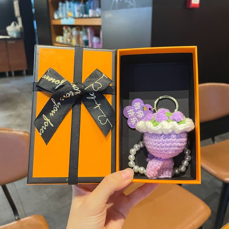 教师节花束手捧花钥匙扣玫瑰花仿真花钩织成品创意礼品教师节礼物|undefined