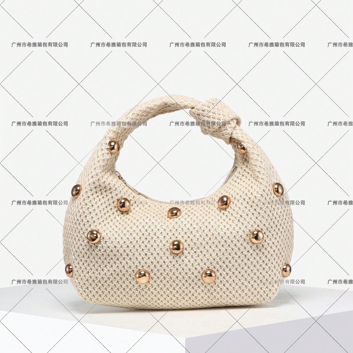Women's Retro Simple Casual Leopard Print Bohemian Hippie Hollow Out Single Shoulder Underarm Baguette Bag