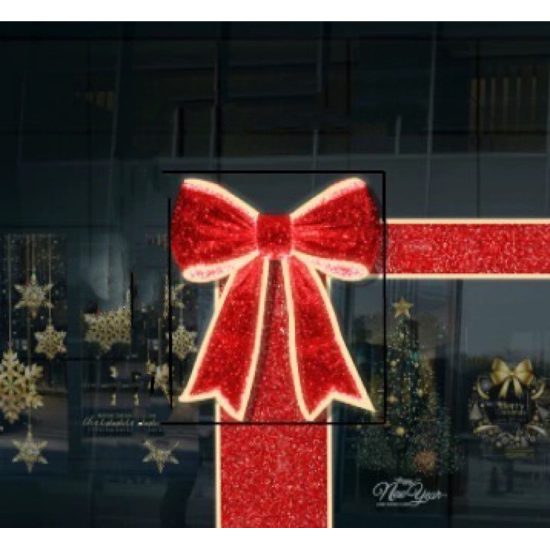Navidad y Año Nuevo atmósfera decoración de arco luminoso gigante en la puerta del centro comercial arco supergrande